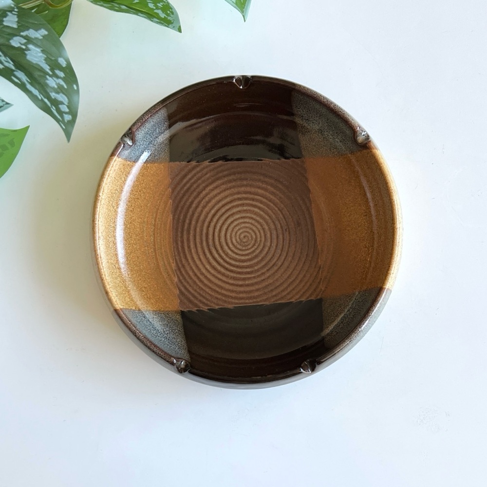 Vintage Pottery Craft Ashtray Trinket Dish Decor